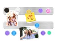 DUJEQM Lavagna Magnetica da Parete e Frigo 2 Pezzi - Strisce Magnetiche Autoadesivo con 7 Magneti Colorati, Lavagnetta Magnetica, Bacheca Magnetica Pannello Magnetico per Calamite Ufficio Casa Scuola