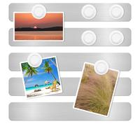 DUJEQM Lavagna Magnetica da Parete e Frigo - 5 Pezzi Lavagnetta Magnetica, Bacheca Magnetica strisce magnetiche Autoadesive, con 7 Calamite Bianche, pannello magnetico per calamite Ufficio Casa Scuola