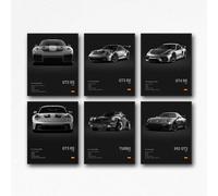 Dujoi 911 GT3RS Poster su tela, motivo: auto da corsa, vintage, poster estetico per la camera da letto dei ragazzi (senza cornice, 20 x 30 cm)