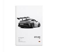 Dujoi Poster con auto 911 GT3RS, stampa artistica da parete con auto da corsa, vintage, stampa artistica da uomo, stampa artistica su tela 911, senza cornice, stile 30 x 45 cm