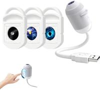 Dujuanus 2-in-1 Galaxy Star Projector, HD 5D Holographic Night Light Projector, 360° Rotating USB Powered Plug and Play Ceiling Light for Bedroom Decor (3 Films)
