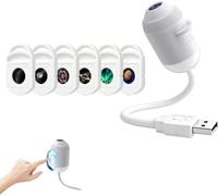 Dujuanus 2-in-1 Galaxy Star Projector, HD 5D Holographic Night Light Projector, 360° Rotating USB Powered Plug and Play Ceiling Light for Bedroom Decor (6 Films)