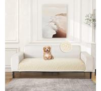 DUJUIKE Copridivano impermeabile 3 posti, protezione antigraffio per cani e gatti, impermeabile protezione mobili divano, bambini, cane, gatto (bianco avorio, 180 x 76 cm)