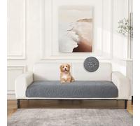 DUJUIKE Copridivano impermeabile 3 posti, protezione antigraffio per cani e gatti, impermeabile protezione mobili divano, bambini, cane, gatto (grigio chiaro, 180 x 76 cm)
