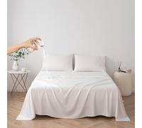DUJUIKE Copriletto Impermeabile, Lenzuolo impermeabile, Coprimaterasso, Copridivano Divano per Cane, Gatto, Bambini, per letto matrimoniale (Queen 200 * 230cm, Bianco)