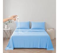 DUJUIKE Copriletto Impermeabile, Lenzuolo impermeabile, Coprimaterasso, Copridivano Divano per Cane, Gatto, Bambini, per letto matrimoniale (Blu celest, Cal king/King 230 * 250cm)