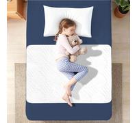 DUJUIKE Coprimaterasso Impermeabile, Materassino Per Incontinenza Lavabile, Adatto Per La Cura Di Adulti/Bambini, Pannolini Per Animali Domestici, Antiscivolo (Bianco, 2pcs(70×90cm))