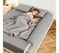 DUJUIKE Cuscino Per Ginocchia Comfort, Cuscino Cervicale In Memory Foam, Supporto Lombare, Adatto A Collo, Gambe E Vita, Design A Forma Di Mezzaluna (Grigio Chiaro, 1-pack (105cm))