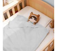 DUJUIKE Sacco A Pelo per Bambini 100% Impermeabile, Lenzuolo da Viaggio in Velluto per Contrastare L'enuresi Notturna, Campeggio, Pigiama Party E Sistemazione Scolastica-168x69cm (Grigio)