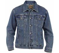 Duke D555 - Giacca di jeans taglia grande, colore blu, taglia 8XL, Stonewash, 7XL Plus