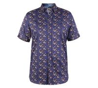 Duke D555 Kingston Camicia Kingsize Floreale Maniche Corte Uomo (DC392)
