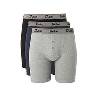Duke London - Boxer da uomo, taglia grande, 3 pezzi Multi XXXXXL