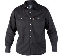 DUKE London Camicia Denim Occidentale Maniche Lunghe Regular Blu/Marrone