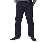 Duke London Jeans da uomo, elasticizzati, in denim, colore nero Nero 56W x 32L