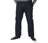 Duke London Relaxed Comodi Jeans Stretch (Balfour) Lavato Nero WAIST42 " -152cm