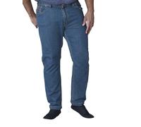 Duke London Uomo Elasticizzato Comfort Fit Stonewash Blu Jeans (Bailey)