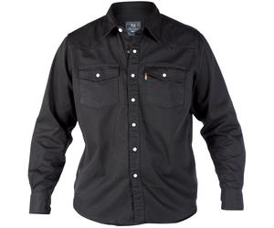 Duke London Uomo Wester Stile Jeans Camicia, 2 Colore Opzioni