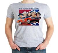 Dukes Hazard T Shirt General Lee South Speed Faster NY American TV Custom Grey Grey L