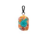 DUKIER - Dispenser di sacchetti per escrementi di cane, portaborse in tessuto, accessorio per animali, con moschettone, design Peace