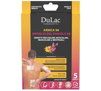 Dulac - Fasce Arnica e Artiglio del Diavolo 98%, Sollievo per 24H, 5 pezzi | dispositivo medico, ideale per dolori muscolari, articolari e mestruali, per uso quotidiano, Made in Italy