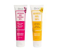 Dulac, Kit Arnica e Artiglio del Diavolo Gel 98%, Effetto Freddo, 2x100 ml | con Mentolo, ideale per massaggio cervicale, muscolare e articolare, per uso quotidiano, Made in Italy