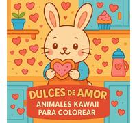 Dulces de amor - Animales kawaii para colorear