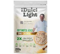 Dulcilight Eritritolo Gold 200 g Dolcificante Zero Calorie Gusto Canna | Sapore naturale, il doppio più dolce dello zucchero | Gusto zucchero di canna | Keto | Zero calorie