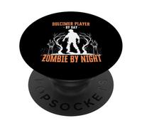 Dulcimer Player by Day Zombie by Night Divertente Halloween Musica PopSockets PopGrip Adesivo