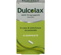dulco lax Supposte Adulti per Stitichezza Occasionale 6 Supposte da 10 mg