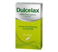 Dulcolax Adulti Supposte Contenente 10mg Bisacodile per Stitichezza Occasionale, 6 Supposte