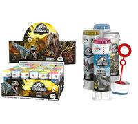 DULCOP - Pacco da 36 bolle Jurassic Parc/Jurassic World - Bolle di sapone - 60 ml - 047335PA - Multicolore - Plastica - Licenza ufficiale - Giocattolo per bambini - A partire dai 3 anni