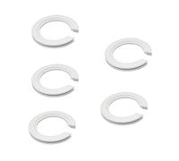 DULEE 5 Pezzi Anello Riduttore per Parelume da E27 a E14 Plastica,42mm a 29mm Convertitore Anello Paralume,Adatto per la Maggior Parte dei Fari a Baionetta,Portalampade,Lampade da Tavolo,Bianco
