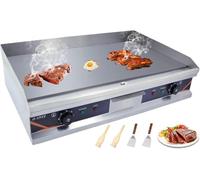 DULNICE 4400W Fry Top Elettrico 29inch Piastra Elettrica Professionale Doppelte Temperaturregelung 50-300°C, Piastra Elettrica per Grigliare Für Restaurants geeignet