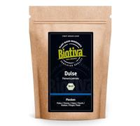 Dulse flakes bio 100g - Palmaria Palmata - Lappentang - alghe rosse - senza additivi - superfood - guarnizione per zuppe e salse - 100% bio - imbottigliato e certificato in Germania - Biotiva