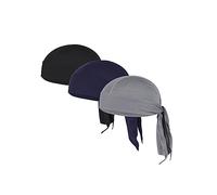 DULSPUE Bandana da Ciclismo - 3 PCS Bandana Sport Uomo Donna Leggera Traspirante Sottocasco Turbante sotto Casco Pirata Cucina Escursioni Trekking Bici Moto Barca Asciuga Velocemente