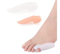DULSPUE Separatore Dita Piede Mignolo - 4 Pezzi Alluce Valgo Correttore Mignolo, Silicone Distanziatori Protezione Piccolo Dita per Camminare, Evitare Sfregamenti e Alleviare Pressione-Unisex