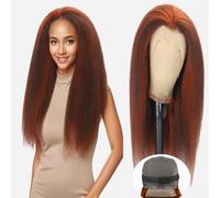 DULTEV Parrucca KinkyCurly per capelli umani 13x4 parrucca frontale in pizzo ricci capelli umani con capelli del bambino Pre pizzicati 4/350 parrucche colorate HD Lace Glueless capelli umani per le