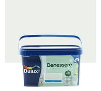 Dulux Benessere Pittura Colorata all'Acqua per Interni Superlavabile Anti Muffa Anti Batteri con Ioni D'Argento, 2.5 Litri, Bianco Brezza, 2.5L