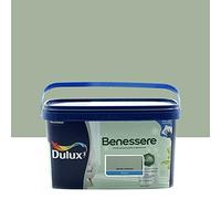 Dulux Benessere Pittura Colorata all'Acqua per Interni Superlavabile Anti Muffa Anti Batteri con Ioni D'Argento, 2.5 Litri, Verde Intenso, 2.5L
