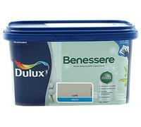 Dulux Benessere Pittura Colorata all'Acqua per Interni Superlavabile Anti Muffa Anti Batteri con Ioni D'Argento, 2.5 Litri, Caffe, 2.5L, Caffe'