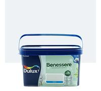 Dulux Benessere Pittura Colorata all'Acqua per Interni Superlavabile Anti Muffa Anti Batteri con Ioni D'Argento, 2.5 Litri, Grigio Nuvola, 2.5L