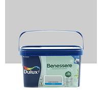 Dulux Benessere Pittura Colorata all'Acqua per Interni Superlavabile Anti Muffa Anti Batteri con Ioni D'Argento, 2.5 Litri, Grigio Industriale, 2.5L