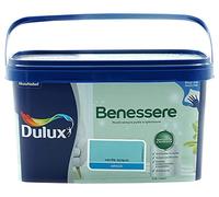 Dulux Benessere Pittura Colorata all'Acqua per Interni Superlavabile Anti Muffa Anti Batteri con Ioni D'Argento, 2.5 Litri, Verde Acqua, 2.5L