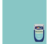 Dulux Benessere Pittura Colorata all'Acqua per Interni Superlavabile Anti Muffa Anti Batteri con Ioni D'Argento, 30 millilitri, Verde Acqua, 30 ML
