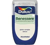Dulux Benessere Pittura Colorata all'Acqua per Interni Superlavabile Anti Muffa Anti Batteri con Ioni D'Argento, 30 millilitri, Giallo Vaniglia, 30 ML