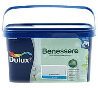 Dulux Benessere Pittura Colorata all'Acqua per Interni Superlavabile Anti Muffa Anti Batteri con Ioni D'Argento, 2.5 Litri, Grigio Chiaro, 2.5L