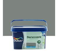 Dulux Benessere Pittura Colorata all'Acqua per Interni Superlavabile Anti Muffa Anti Batteri con Ioni D'Argento, 2.5 Litri, Grigio Urbano, 2.5L