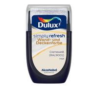 Dulux Simply Refresh Pittura murale e soffitto - Bianco crema RAL9001 - Tester 30ml - Colore interno rinfrescante e durevole per una bella casa