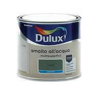 Dulux Smalto Satinato all'Acqua per Metallo Plastica e Legno Pronto all'Uso per Esterni e Interni, 0.5 Litri, Verde
