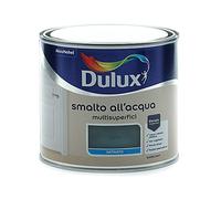 Dulux Smalto Satinato all'Acqua per Metallo Plastica e Legno Pronto all'Uso per Esterni e Interni, 0.5 Litri, Nero